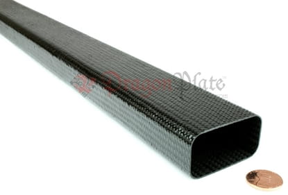 Flame Retardant Braided Carbon Fiber Rectangular Tubing