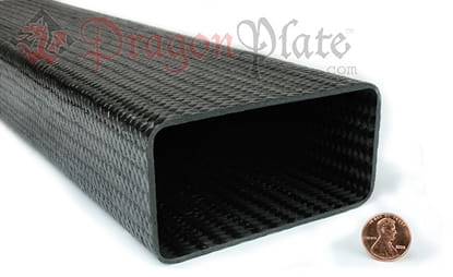 Flame Retardant Braided Carbon Fiber Rectangular Tubing