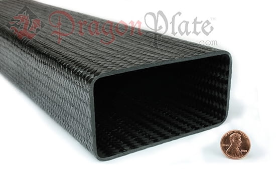 Flame Retardant Braided Carbon Fiber Rectangular Tubing
