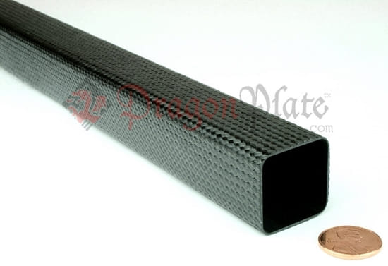 Flame Retardant Braided Carbon Fiber Square Tubing