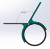 Picture of 1" Carbon Fiber Tangent Tube Mount™ -  3" Long