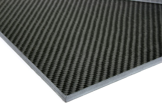0/90 Degree Carbon Fiber Twill/Uni Sheet ~ 1/4" x 24" x 24"
