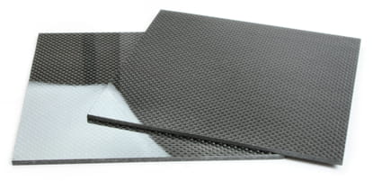 Two Sided Gloss Quasi-isotropic Carbon Fiber Sheet ~ 1/8" x  6" x  6"