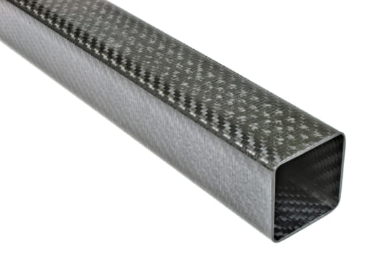 Carbon Fiber Roll Wrapped Twill Square Tube ~ 1.5" ID x 1.5" ID x 48"