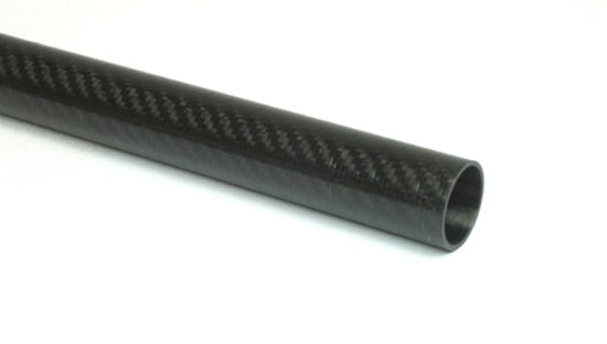 Carbon Fiber Roll Wrapped Twill Tube ~ 1" ID x 96", Thin Wall Gloss Finish