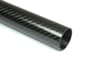 Carbon Fiber Roll Wrapped Twill Tube ~ 1.375" ID x 96", Thin Wall Gloss Finish