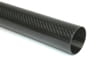 Carbon Fiber Roll Wrapped Twill Tube ~ 2.375" ID x 96", Thin Wall Gloss Finish