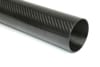 Carbon Fiber Roll Wrapped Twill Tube ~ 2.5" ID x 96", Thin Wall Gloss Finish