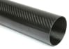Carbon Fiber Roll Wrapped Twill Tube ~ 3" ID x 24", Gloss Finish