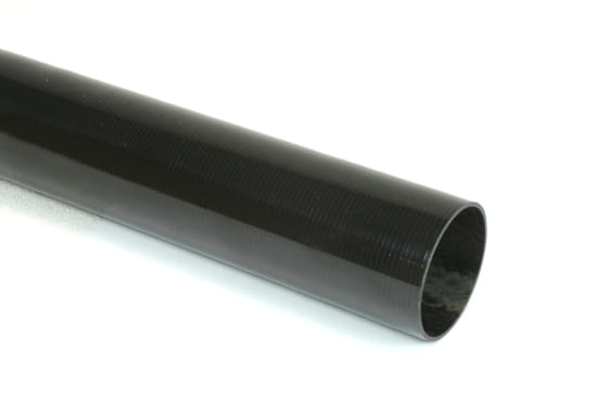 Carbon Fiber Roll Wrapped Uni Tube ~ 1.5" ID x 96", Gloss Finish