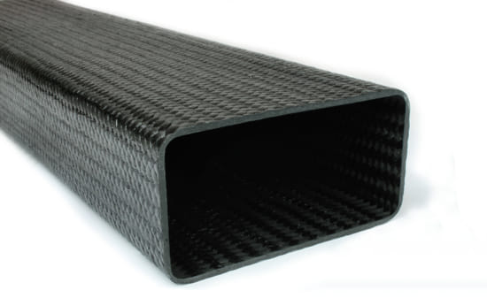 Braided Carbon Fiber Rectangular Tubing ~ 2" x 4" x 24"
