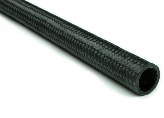 Braided Carbon Fiber Round Tubing ~ 0.53" OD x 24"