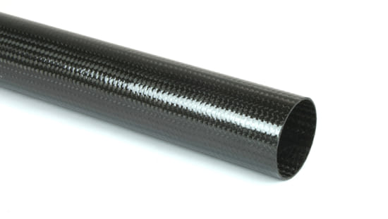 Braided Carbon Fiber Round Tubing ~ 1.25" ID x 48"