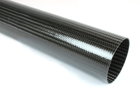 Braided Carbon Fiber Round Tubing ~ 3.438" ID x 48"