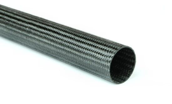 Braided EconomyTube™ Carbon Fiber Round Tubing ~ 1" ID x 48"