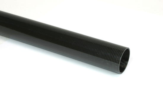 Carbon Fiber Roll Wrapped Uni Tube ~ 1" ID x 72", Gloss Finish