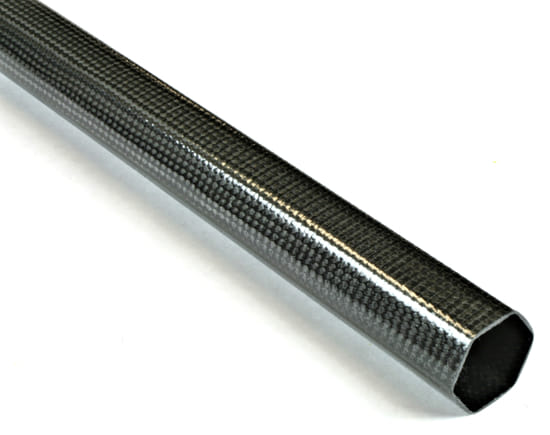 1" Braided Carbon Fiber Hexagonal Tube