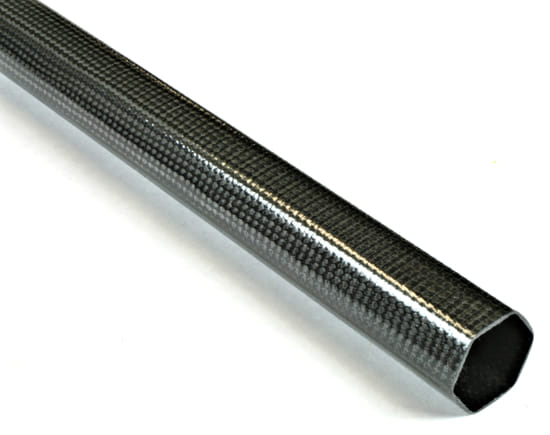 1" Braided Carbon Fiber Hexagonal Tube