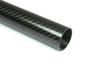 Picture of Carbon Fiber Roll Wrapped Twill Tube ~ 1.375" ID x 48", Gloss Finish
