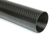 Picture of Carbon Fiber Roll Wrapped Twill Tube ~ 3.5" ID x 96", Gloss Finish